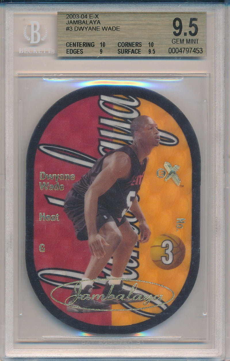 Fleer 2003-2004 E-X  Jambalaya #3/15JB Dwyane Wade  / BGS Grade 9.5