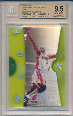 Fleer 2006-2007 E-X Essential Credentials Now #21 Dwyane Wade 17/21 / BGS Grade 9.5