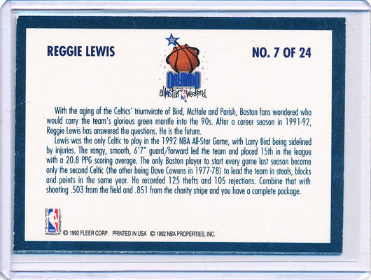 Fleer 1992-1993 Basketball All Star Weekend #7/24 Reggie Lewis