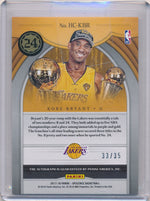 Panini 2017-2018 Championship Hall 5X NBA Champion #HCKBR Kobe Bryant 33/35