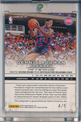 Panini 2011-2012 Prefered Basketball #42 Dennis Rodman 4/5