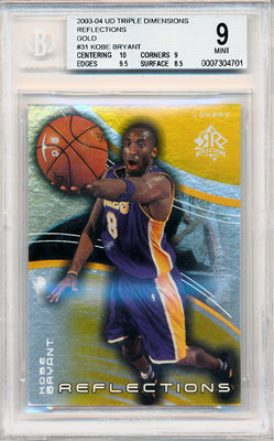 Upper Deck 2003-2004 Triple Dimensions Reflections Gold #31 Kobe Bryant 11/50 / BGS Grade 9