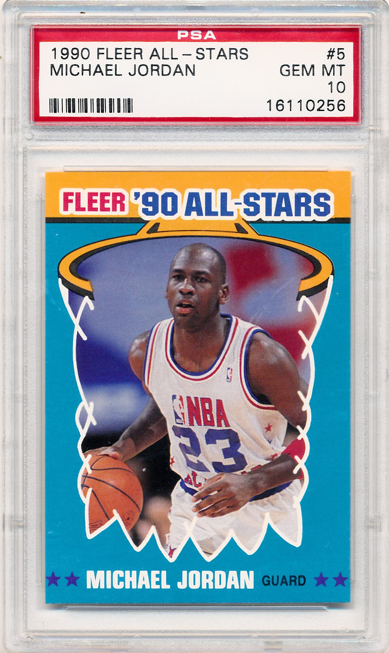 Fleer 1990  90 All-Stars #5 Michael Jordan 5/12 / PSA Grade 10