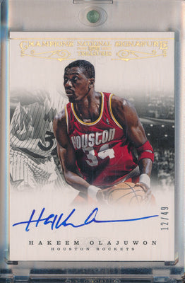 Panini 2012-2013 National Treasures Champions Signature #19 Hakeem Olajuwon 12/49