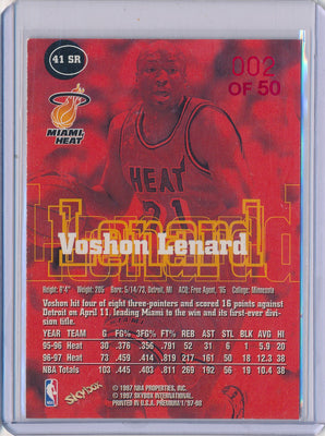 SkyBox 1997-1998 Premium Star Rubies #41SR Voshon Lenard 2/50