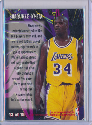 Fleer 1996-1997 Basketball Thrill Seekers #13/15 Shaquille O'neal