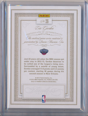 Panini 2012-2013 Flawless Emerald Jumbo Patches #26 Eric Gordon 1/5