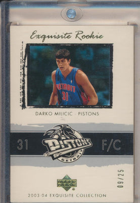 Upper Deck 2003-2004 Exquisite Collection Gold Rookie #77 Darko Milicic 9/25