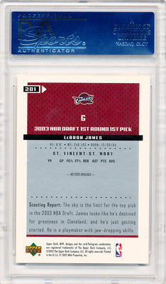 Upper Deck 2003-2004 MVP Rookie Card #201 Lebron James  / PSA Grade 10