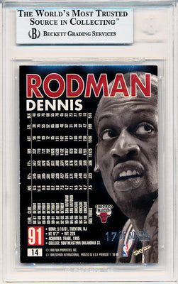 SkyBox 1998-99 Premium Star Rubies #14 Dennis Rodman 17/50 / BGS Grade 9