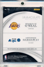 Panini 2015-2016 Immaculate Collection Dual Auto #35 Shaquille O'neal / Anfernee Hardaway 18/25