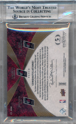 Upper Deck 2007-2008 Exquisite Collection Trios Patch Gold #ARM Brandon Roy / Lamarcus Aldridge / Josh Mcroberts 1/3 / BGS Grade 9