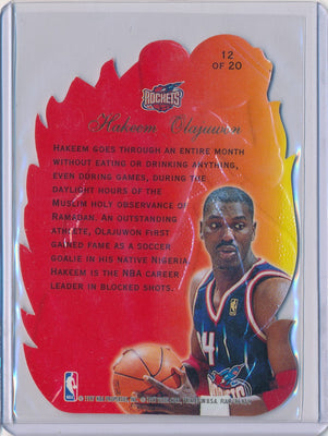 Fleer 1996-1997 Flair Showcase  Hot Shots #12/20 Hakeem Olajuwon