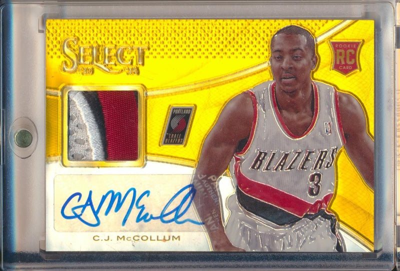 Panini 2013-2014 Select Prizm Prime Gold RPA #19 C.J. McCollum 6/10