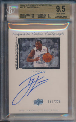 Upper Deck 2009-2010 Exquisite Collection Exquisite RC Auto #62 Ty Lawson 151/225 / BGS Grade 9.5 / Auto Grade 10