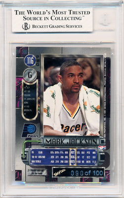 Skybox 1997-1998 Metal Universe Championship Precious Metal Gems Red #116 Mark Jackson 90/100 / BGS Grade 8