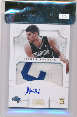 Panini 2012-2013 National Treasures  Gold #115 Nikola Vucevic 3/5 / BGS Grade 8.5 / Auto Grade 10