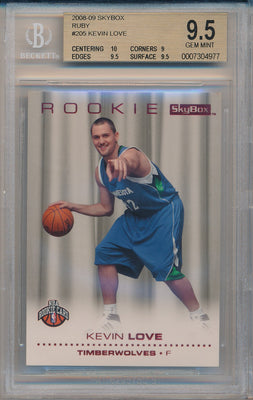 Upper Deck 2008-09 SkyBox Ruby #205 Kevin Love 41/50 / BGS Grade 9.5