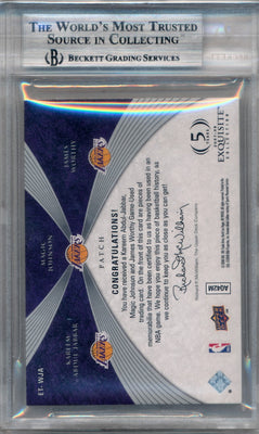 Upper Deck 2007-2008 Exquisite Collection Trios Patch #WJA Kareem Abdul-Jabbar 8/10 / BGS Grade 8.5