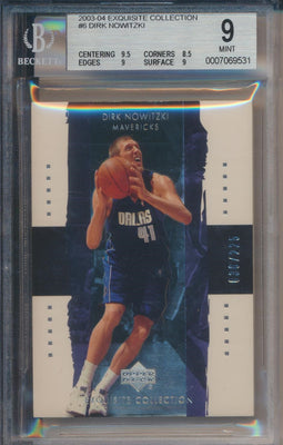 Upper Deck 2003-2004 Exquisite Collection Base #6 Dirk Nowitzki 36/225 / BGS Grade 9