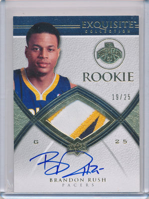 Upper Deck 2008-2009 Exquisite Collection Rookie Parallel #66 Brandon Rush 19/25