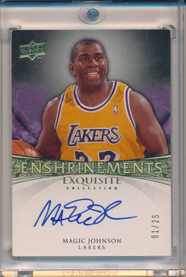 Upper Deck 2008-2009 Exquisite Collection Enshrinments #EN-JO Magic Johnson 1/25