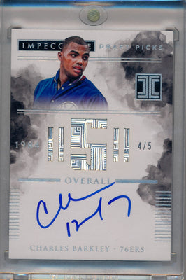 Panini 2017-2018 Impeccable Draft Picks #IDPCBK Charles Barkley 4/5