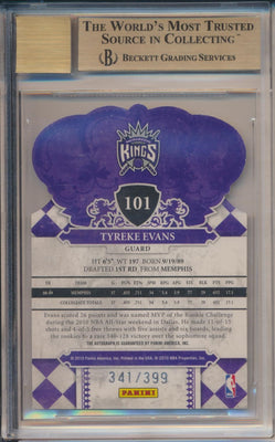 Panini  2009-2010 Crown Royale RC Auto #101 Tyreke Evans 341/399 / BGS Grade 9.5 / Auto Grade 10