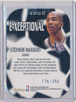 SkyBox 1999-2000 E-X E-Xceptional #8/15XC Stephon Marbury 176/250