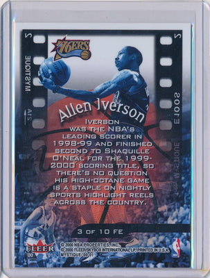 Fleer 2000-2001 Mystique Film At 11 #3/10FE Allen Iverson