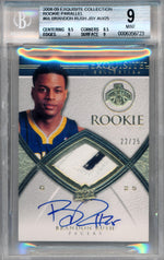 Upper Deck 2008-2009 Exquisite Collection Rookie Parallel #66 Brandon Rush 22/25 / BGS Grade 9 / Auto Grade 10