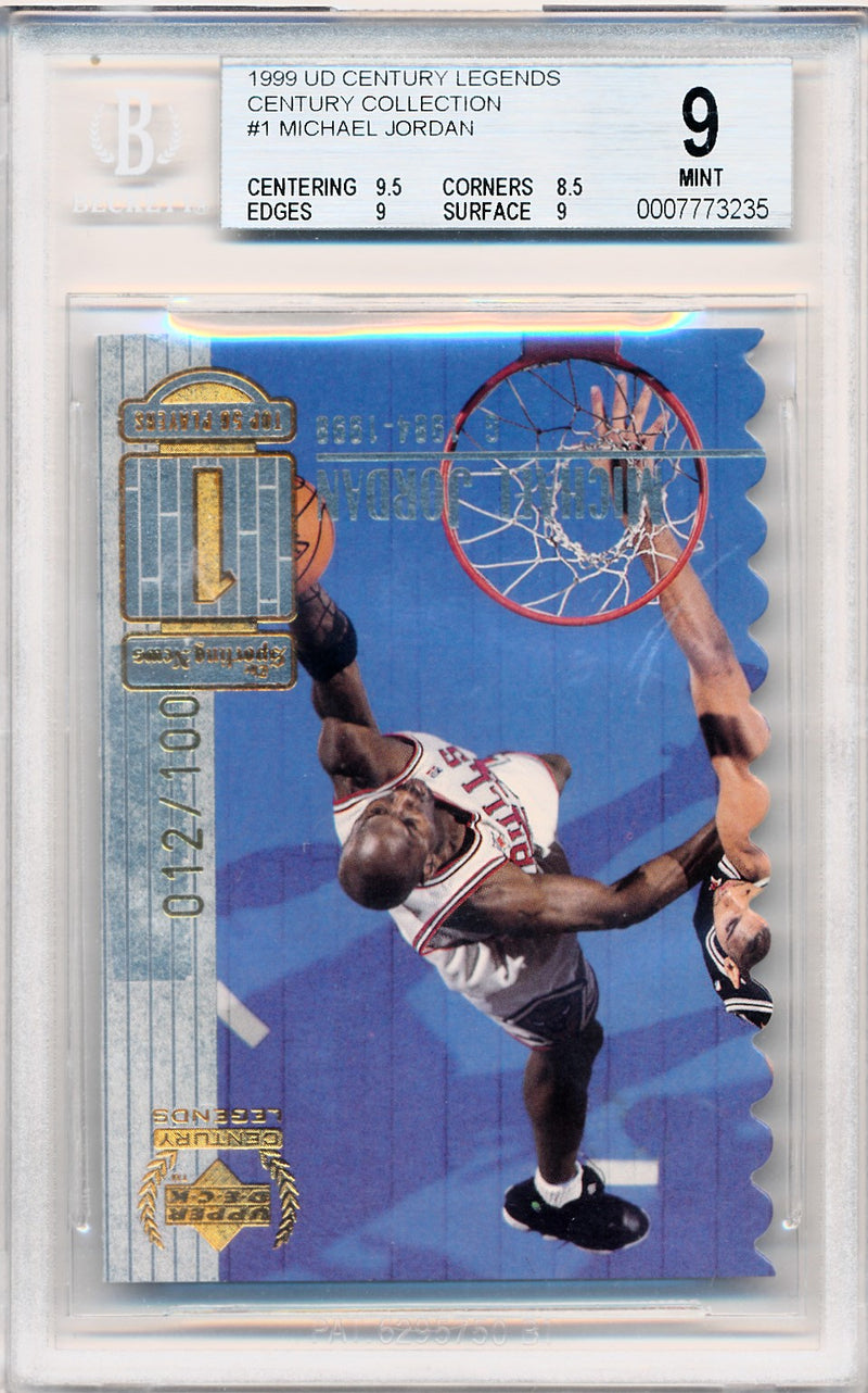 Upper Deck 1999 Century Legends Century Collection #1 Michael Jordan 12/100 / BGS Grade 9