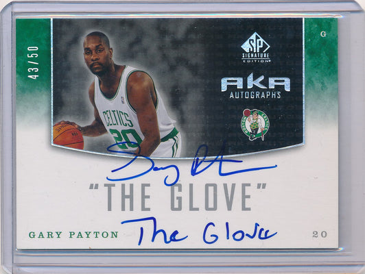 Upper Deck 2004-2005 SP Signature Edition AKA Autographs Inscription #AKA-GP Gary Payton 43/50