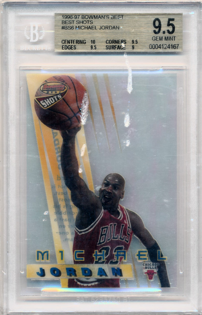 Topps 1996-1997 Bowmans Best Shots Atomic Refractors #BS6 Michael Jordan  / BGS Grade 9.5