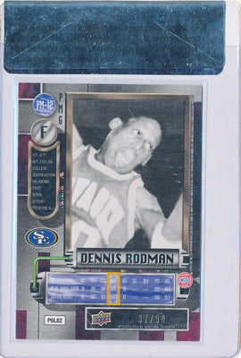 Upper Deck 2011-12 Fleer Retro Precious Metal Gems BLUE #PM-12 Dennis Rodman 37/50 / BGS Grade 8.5