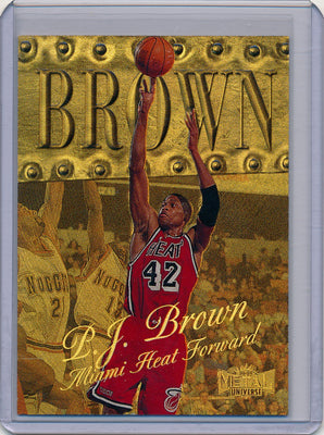 Skybox 1998-1999 Metal Universe Championship Precious Metal Gems #18 P. J. Brown 28/50