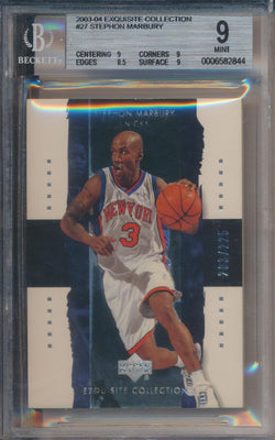 Upper Deck 2003-2004 Exquisite Collection Base #27 Stephon Marbury 203/225 / BGS Grade 9