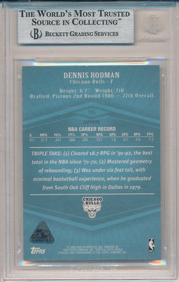 Topps 2007-2008 Triple Threads Sapphire #96 Dennis Rodman 1/1 / BGS Grade 9