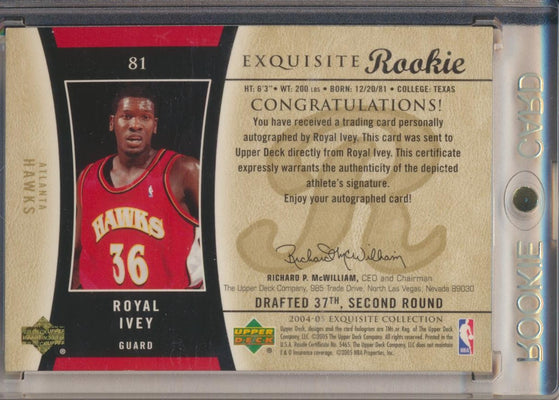 Upper Deck 2004-2005 Exquisite Collection Gold RPA #81 Royal Ivey 24/36