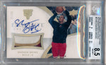 Upper Deck 2007-2008 Exquisite Collection Autographed Patches #EASB Shannon Brown 11/35 / BGS Grade 8.5 / Auto Grade 10