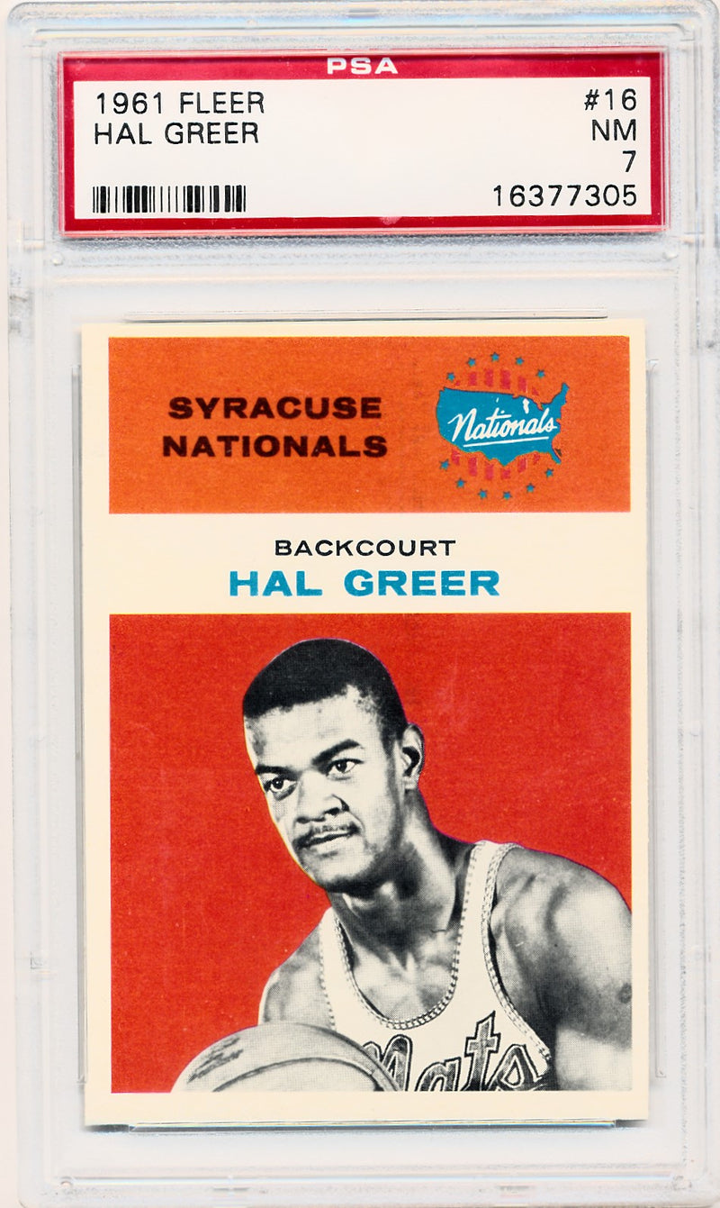 Fleer 1961 Syracuse Nationals  #16 Hal Greer  / PSA Grade 7