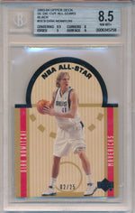 Upper Deck 2003-2004 SE Die Cuts NBA All Stars Black #SE9 Dirk Nowitzki 2/25 / BGS Grade 8.5