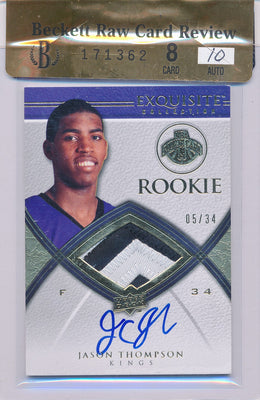 Upper Deck 2008-2009 Exquisite Collection Rookie Parallel #65 Jason Thompson 5/34 / Auto Grade 10