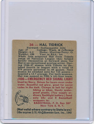 Indianapolis Jets  #36 Hal Tidrick  / PSA Grade