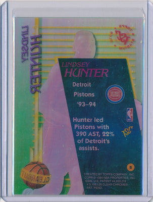 Topps 1993-1994 Stadium Club Clearcut #8 Lindsey Hunter