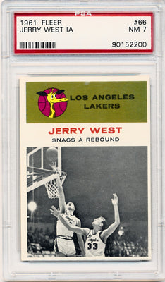 Fleer 1961 Los Angeles Lakers  #66 Jerry West  / PSA Grade 7