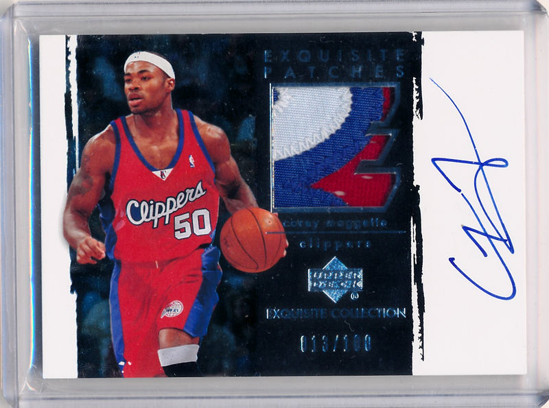 Upper Deck 2003-2004 Exquisite Collection Patches Autographs #AP-CM Corey Maggette 13/100