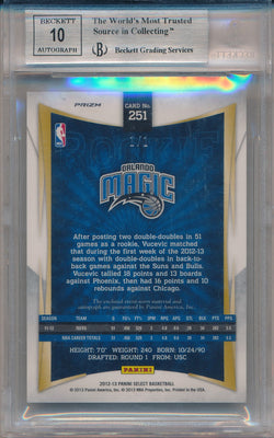 Panini 2012-2013 Select Prizms Black #251 Nikola Vucevic 1/1 / BGS Grade 9 / Auto Grade 10