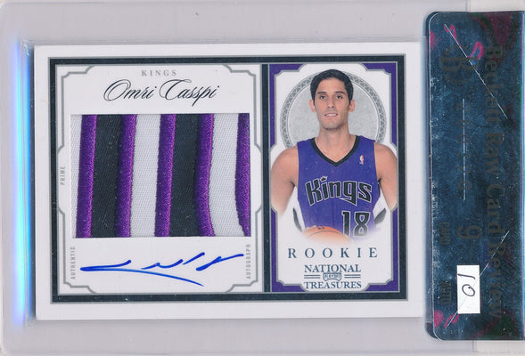 Panini 2009-2010 National Treasures Century Silver #221 Omri Casspi 87/99 / Auto Grade 10