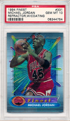 Topps 1994-1995 Finest Refractor #331 Michael Jordan  / PSA Grade 10